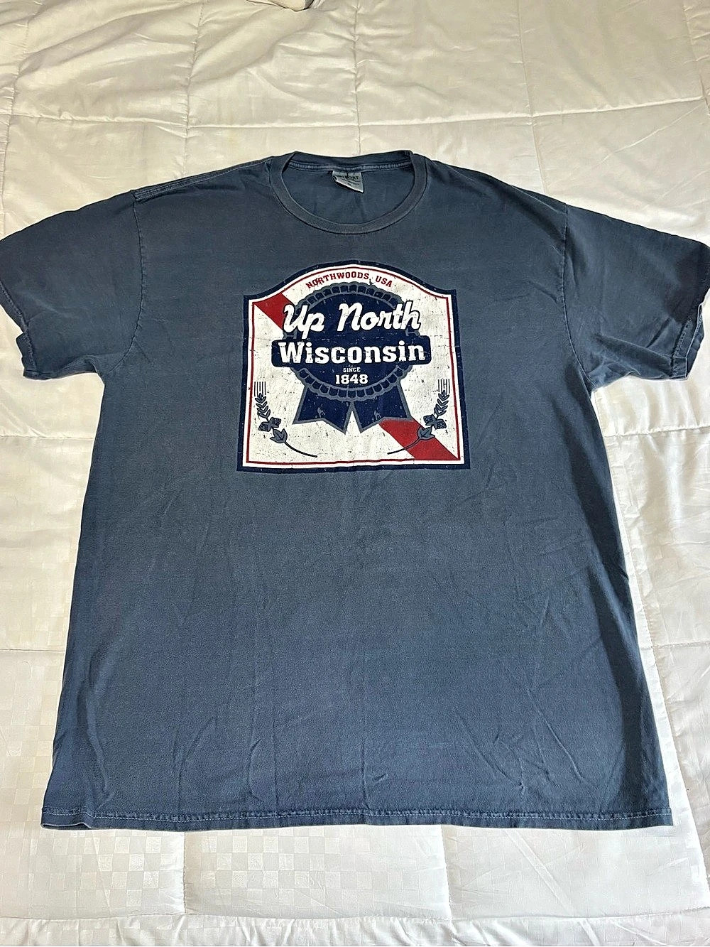 Next Level Graphic Short Sleeve Tee in Blue Size XL